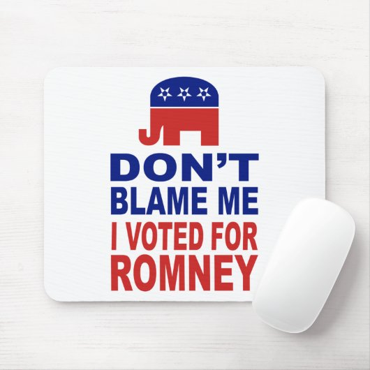 Ik heb voor Romney gestemd. Muismat (Met muis)
