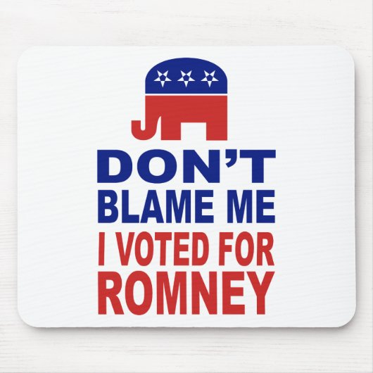 Ik heb voor Romney gestemd. Muismat (Voorkant)