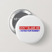 Ik heb voor Romney gestemd. Ronde Button 5,7 Cm (Voorkant /achterkant)