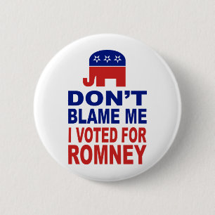 Ik heb voor Romney gestemd. Ronde Button 5,7 Cm