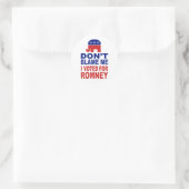 Ik heb voor Romney gestemd. Ronde Sticker (Tas)