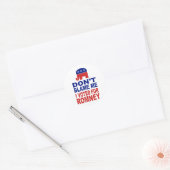 Ik heb voor Romney gestemd. Ronde Sticker (Envelop)