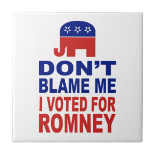 Ik heb voor Romney gestemd. Tegeltje