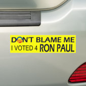 Ik heb voor Ron Paul bumpersticker gestemd (Op auto)