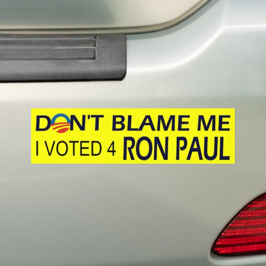Ik heb voor Ron Paul bumpersticker gestemd (Op auto)