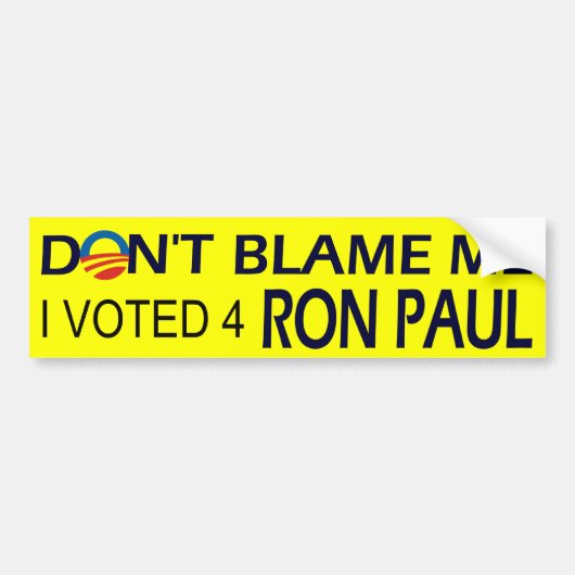 Ik heb voor Ron Paul bumpersticker gestemd (Voorkant)
