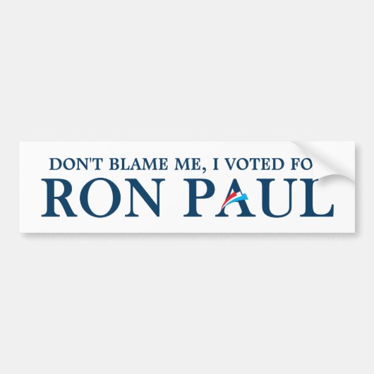 Ik heb voor Ron Paul gestemd. Bumpersticker (Voorkant)