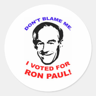 Ik heb voor Ron Paul gestemd. Ronde Sticker
