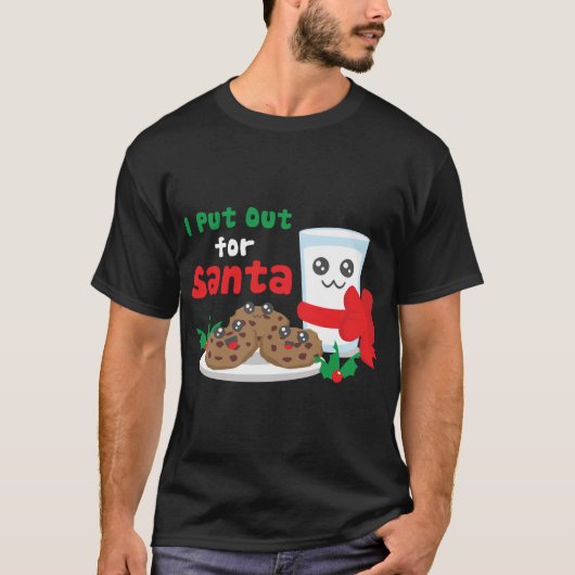Ik heb voor Santa Claus Cookie Milk lelijke kerst  T-shirt (Voorkant)