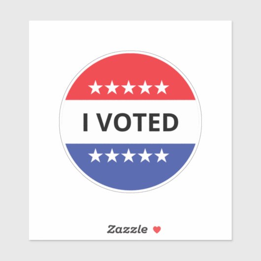 Ik heb voor Sjabloon gestemd Sticker (Vel)