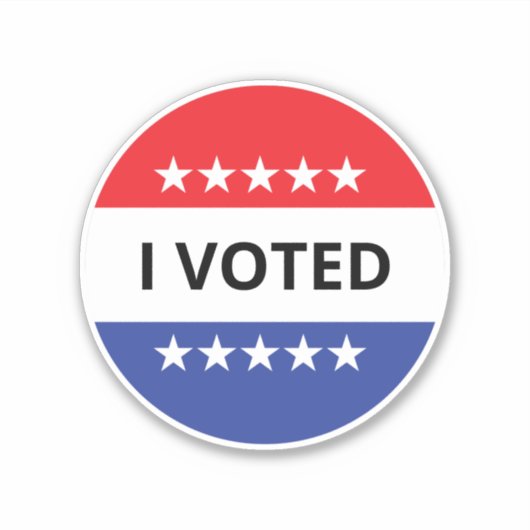 Ik heb voor Sjabloon gestemd Sticker (Voorkant)