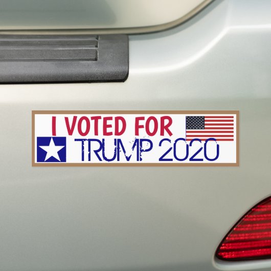 Ik heb voor TRUMP 2020 gestemd Bumpersticker (Op auto)