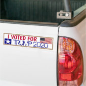 Ik heb voor TRUMP 2020 gestemd Bumpersticker (Op Truck)