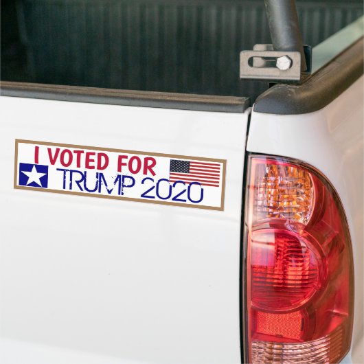 Ik heb voor TRUMP 2020 gestemd Bumpersticker (Op Truck)