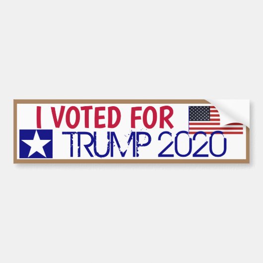 Ik heb voor TRUMP 2020 gestemd Bumpersticker (Voorkant)