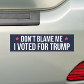 Ik heb voor Trump gestemd. Bumpersticker (Op auto)