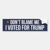 Ik heb voor Trump gestemd. Bumpersticker (Voorkant)