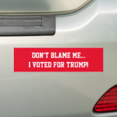 Ik heb voor Trump gestemd. Bumpersticker (Op auto)
