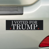 Ik heb voor Trump gestemd Bumpersticker (Op auto)