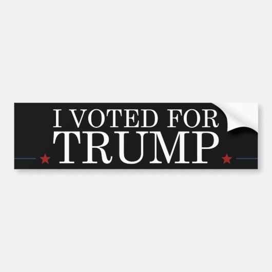 Ik heb voor Trump gestemd Bumpersticker (Voorkant)