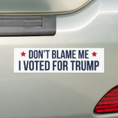Ik heb voor Trump gestemd. Bumpersticker (Op auto)
