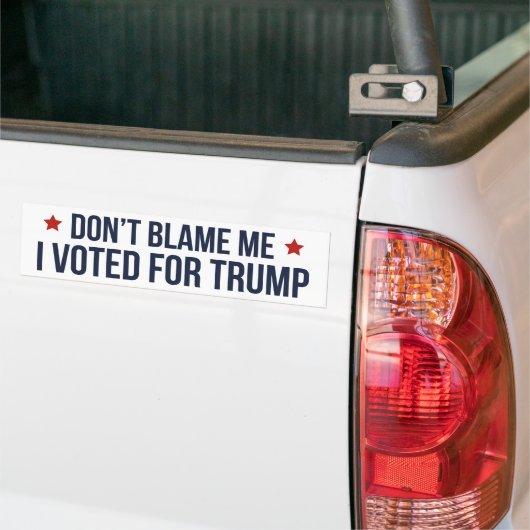 Ik heb voor Trump gestemd. Bumpersticker (Op Truck)