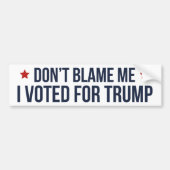 Ik heb voor Trump gestemd. Bumpersticker (Voorkant)