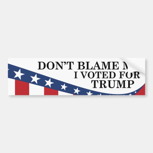 Ik heb voor Trump gestemd Bumpersticker (Voorkant)