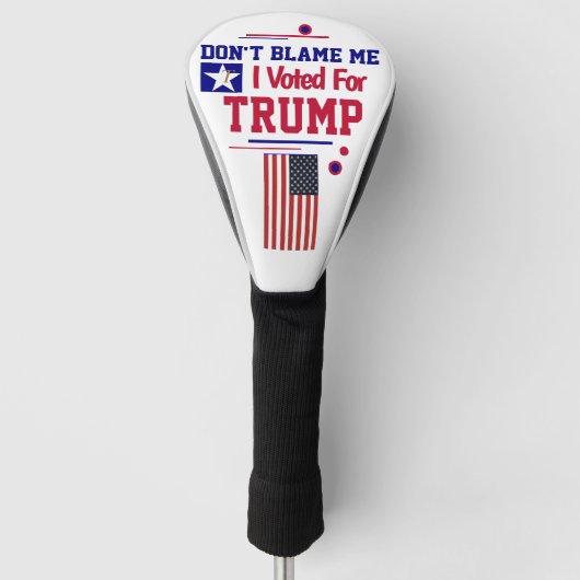 Ik heb voor Trump gestemd. Golfheadcover (Voorkant)