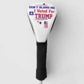 Ik heb voor Trump gestemd. Golfheadcover (Voorkant)