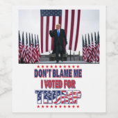 Ik heb voor Trump gestemd. Wijn Etiket (Enkel label)