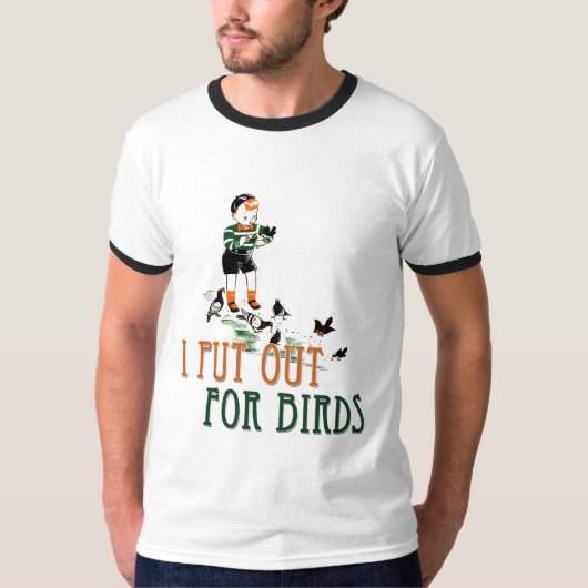 Ik heb voor vogels (kleine jongen) T-shirt gezet (Voorkant)