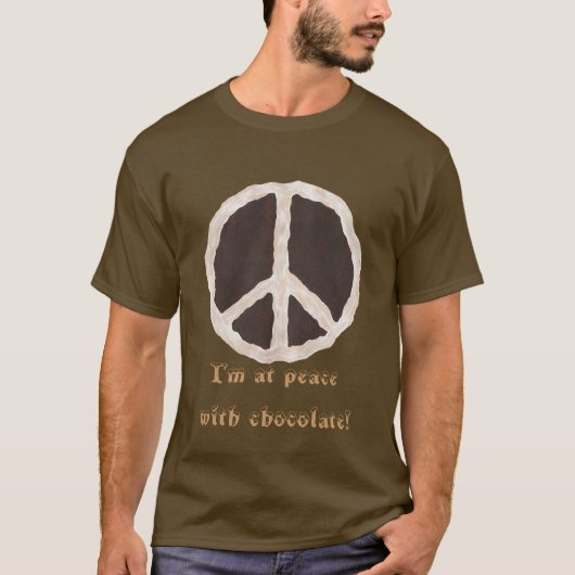 Ik heb vrede met chocolade t shirten t-shirt (Voorkant)