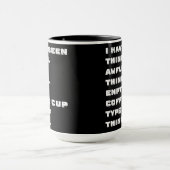 Ik heb vreselijke dingen op zwart gezien mok (Midden)