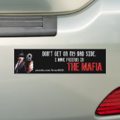 Ik heb vrienden in de maffia bumpersticker (Op auto)