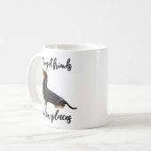 Ik heb vrienden in Low Places Dachshund dog Koffiemok (Voorkant links)