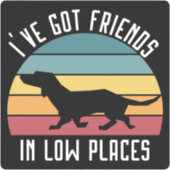 Ik heb vrienden op kleine plekken sticker (Voorkant)