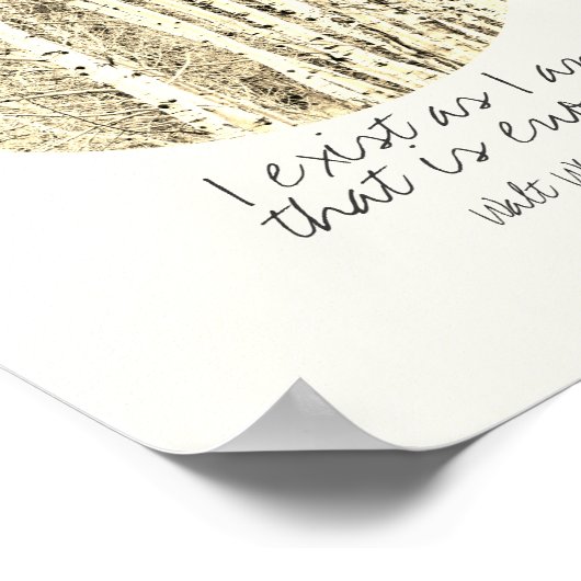 Ik heb Walt Whitman natuur poster genoemd (Hoek)