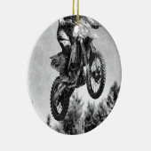 Ik heb wat lucht. - Motocross Racer Keramisch Ornament (Rechts)