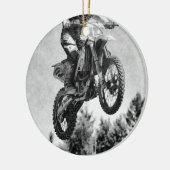 Ik heb wat lucht. - Motocross Racer Keramisch Ornament (Links)