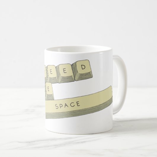 "Ik heb wat ruimte nodig" (grote) Mok (Voorkant rechts)