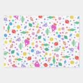 Ik heb wat ruimte-UFO-patroonpatroonbeelden nodig Inpakpapier Vel (Voorkant 3)