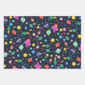 Ik heb wat ruimte-UFO-patroonpatroonbeelden nodig Inpakpapier Vel (Voorkant 3)