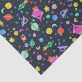 Ik heb wat ruimte-UFO-raket-patrooncadeau nodig Tissuepapier (Detail)