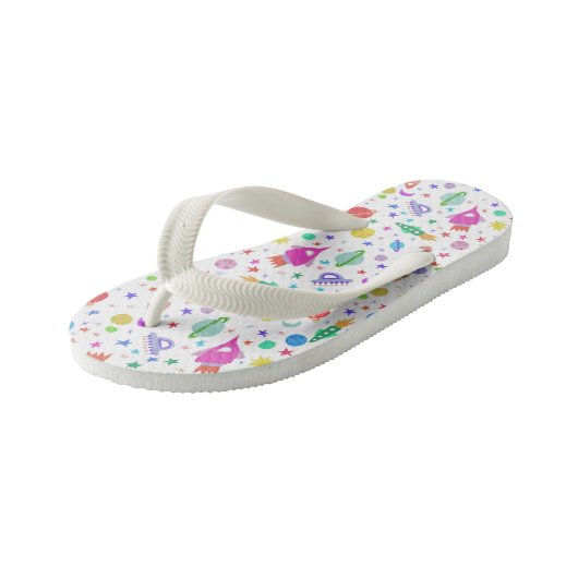 Ik heb wat ruimte-universum UFO PLanets Pattern no Kinder Teenslippers (Schuin)