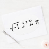 Ik heb wat taart Wiskunde Humor gegeten Ovale Sticker (Envelop)