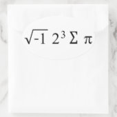 Ik heb wat taart Wiskunde Humor gegeten Ovale Sticker (Tas)