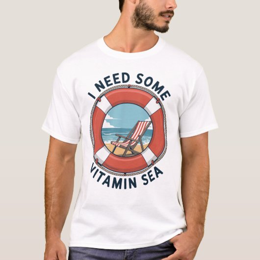 Ik heb wat vitamine zee nodig t-shirt (Voorkant)