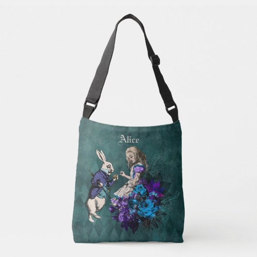Ik heb wat vreemde dingen gezien in Wonderland. Crossbody Tas (Voorkant)