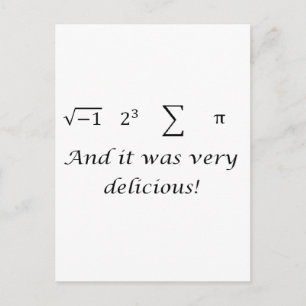 Ik heb wat wiskunde shirt gegeten briefkaart